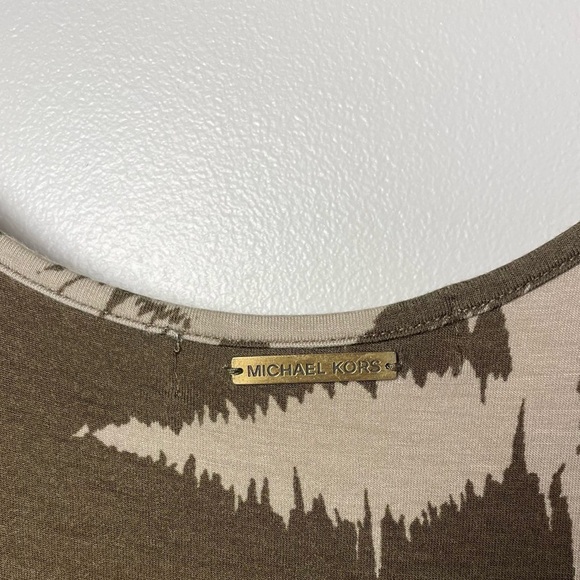 Michael Kors Floral Abstract Maxi Dress Medium - Picture 4 of 5